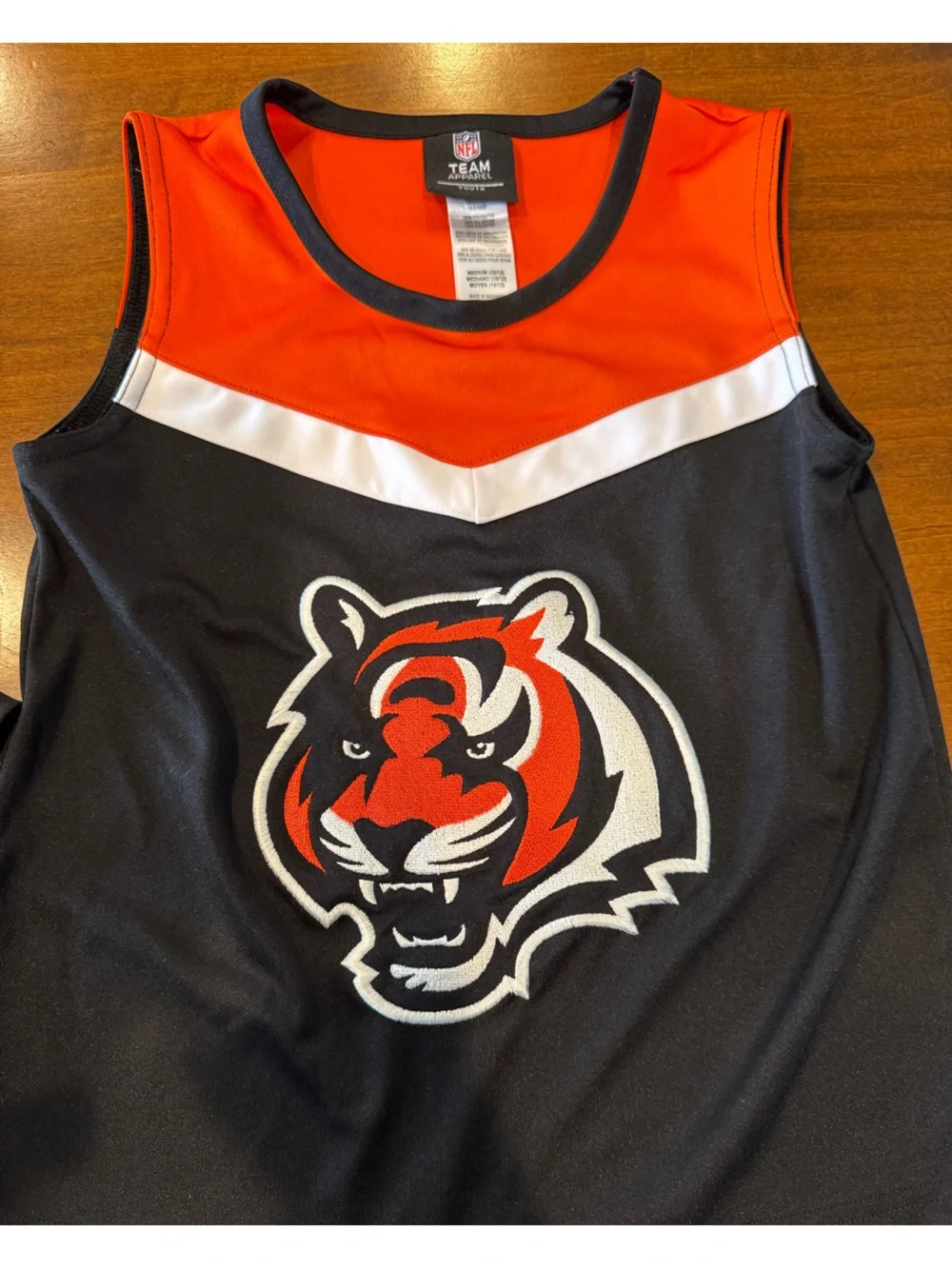 NFL Girls Black & Red Tiger Logo Cheer Tank Top and Skirt Set